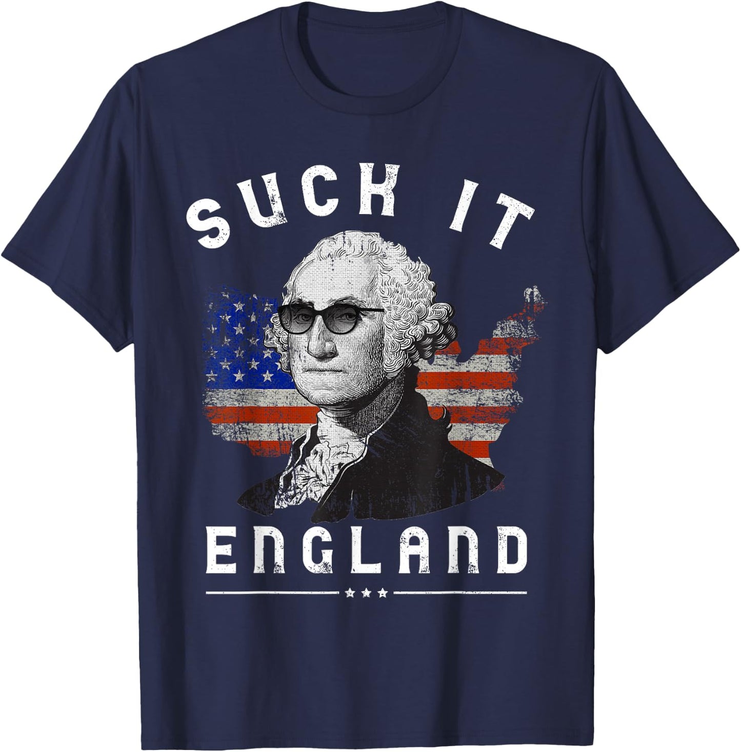 Suck It England Funny 4th of July George Washington 1776 Men T-Shirt - T-Shirt | Navy