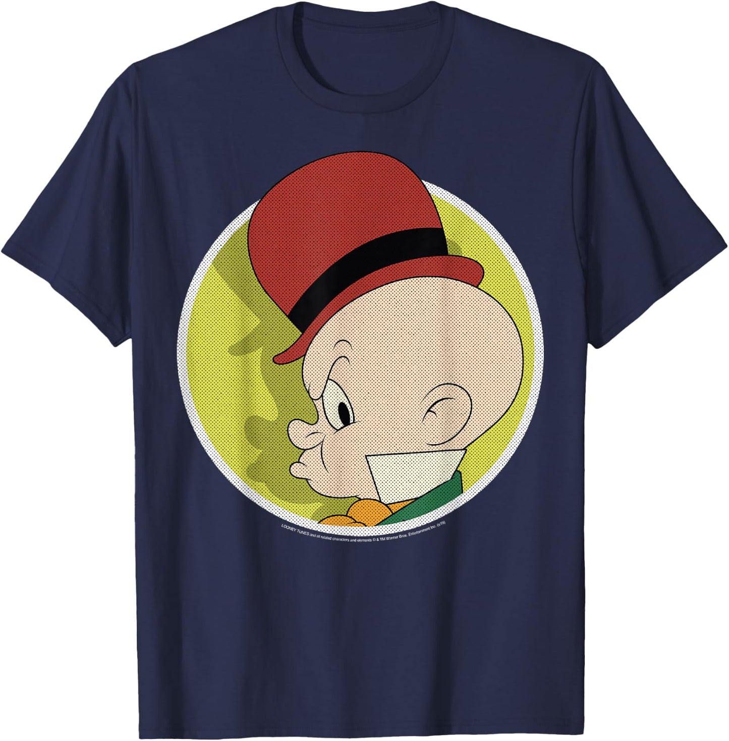 Looney Tunes Elmer Fudd Profile Portrait T-Shirt - T-Shirt | Navy