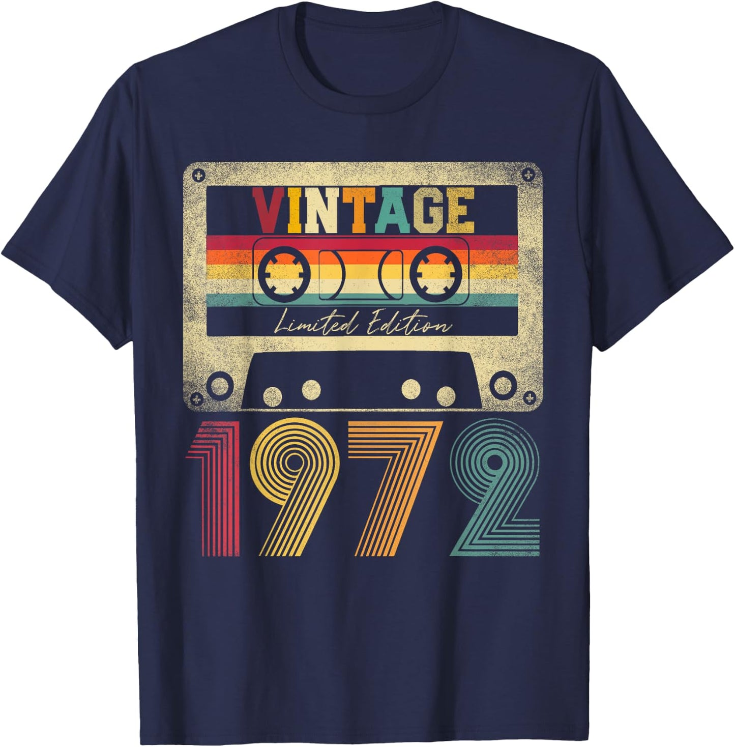 Vintage 1972 53rd Birthday Gift 53 Years Old Limited Edition T-Shirt - T-Shirt | Navy