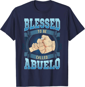 Blessed To Be Called Abuelo Gifts Abuelo Fathers Day T-Shirt - T-Shirt | Navy