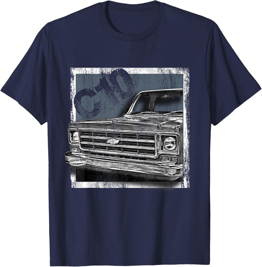 C10,C-10,K5,Jimmy,Squarebody Truck,Suburban,Blazer,Silverado T-Shirt - T-Shirt | Navy