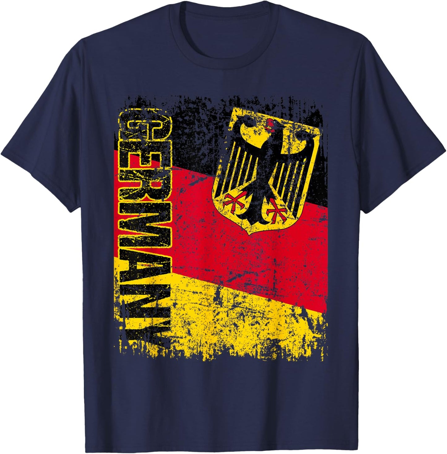 Germany Flag Vintage Distressed Germany Small T-Shirt - T-Shirt | Navy