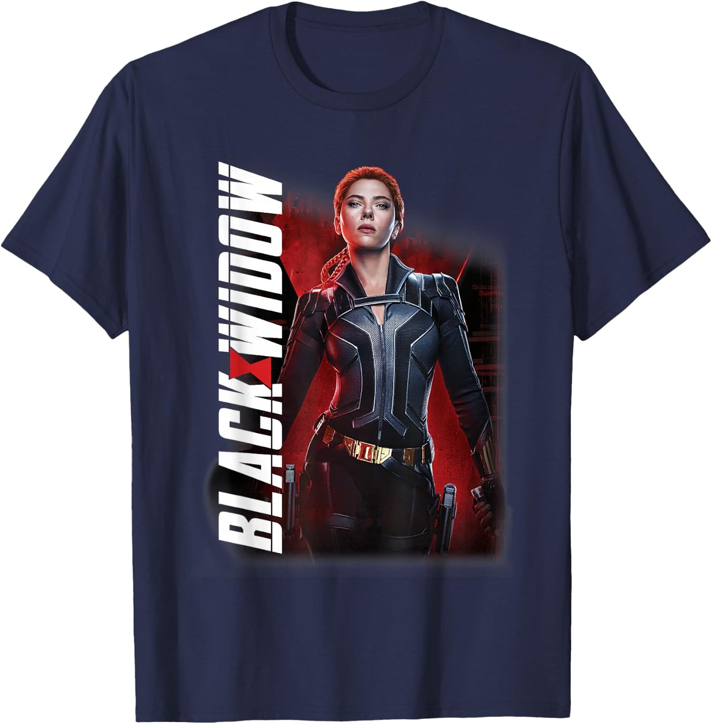 Marvel Black Widow Character Portrait T-Shirt - T-Shirt | Navy