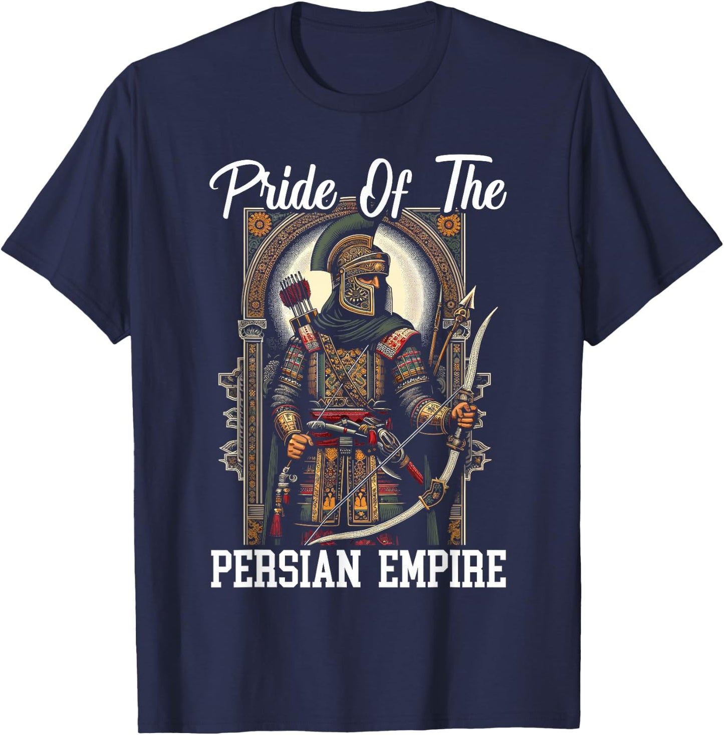 Persian Immortal Achaemenid Empire Persian Warrior T-Shirt - T-Shirt | Navy