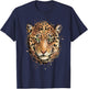 Leopard Cheetah Jaguar Head Watercolor Animal Gift T-Shirt - T-Shirt | Navy