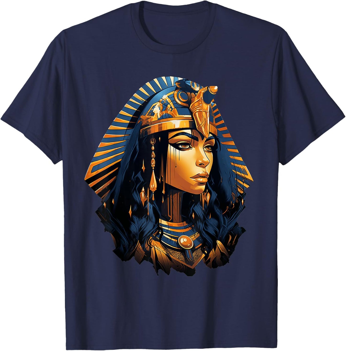 Cleopatra Egyptian Queen Goddess of Ancient Egypt Mythology T-Shirt - T-Shirt | Navy