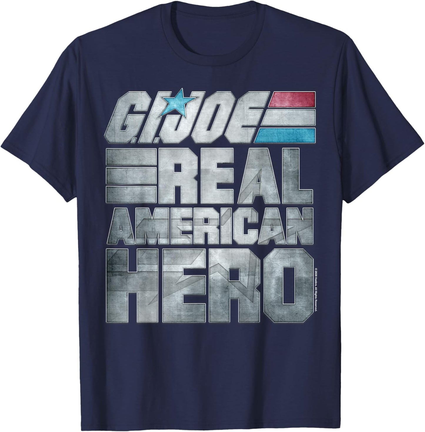 G.I. Joe Real American Hero Metallic Block Logo T-Shirt - T-Shirt | Navy