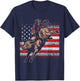 USA Bull Rider Cowboy T-Shirt - T-Shirt | Navy