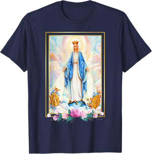 Litany of the Blessed Virgin Mary, Mother of Christ Catholic T-Shirt - T-Shirt | Navy