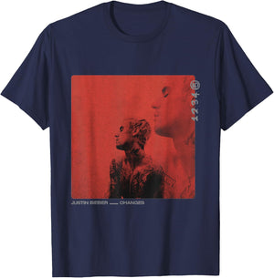 Justin Bieber Red Cover T-Shirt - T-Shirt | Navy