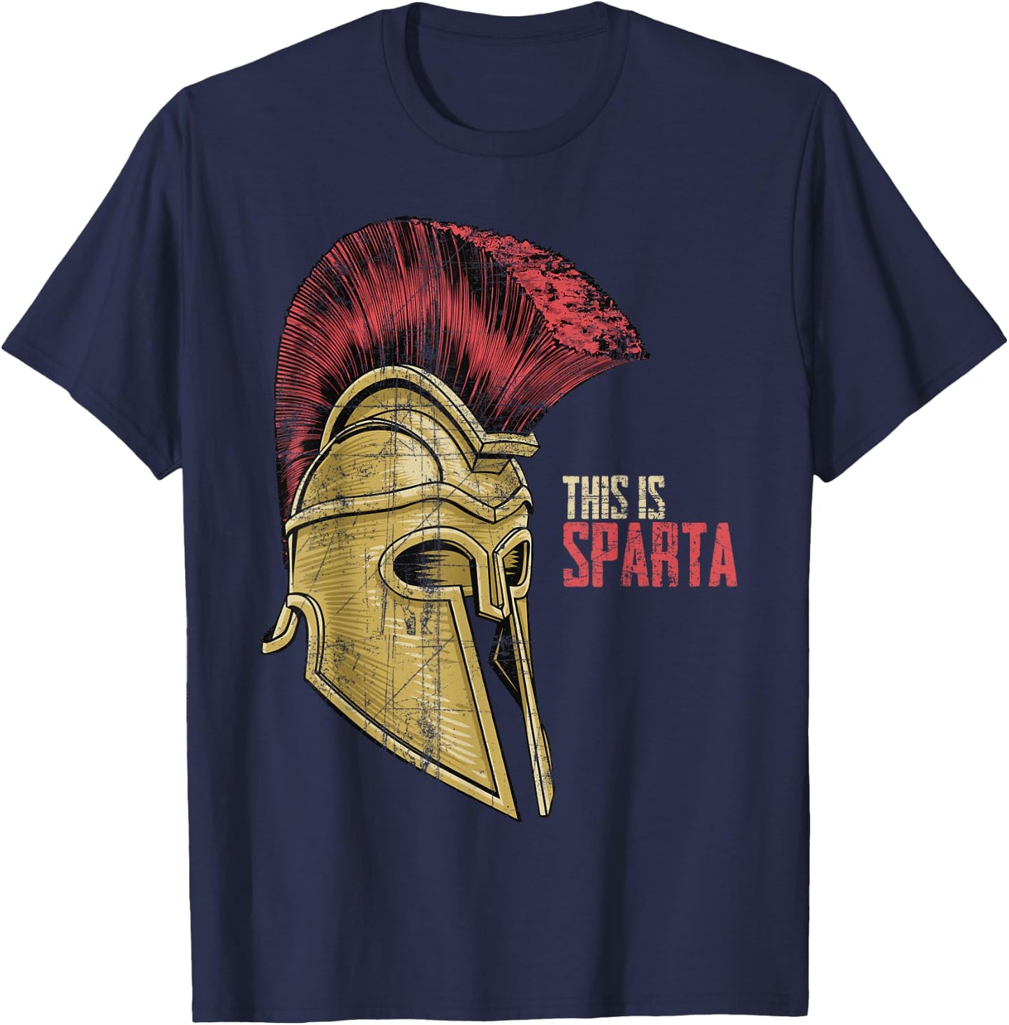 This is Sparta Warrior Helmet T-Shirt - T-Shirt | Navy