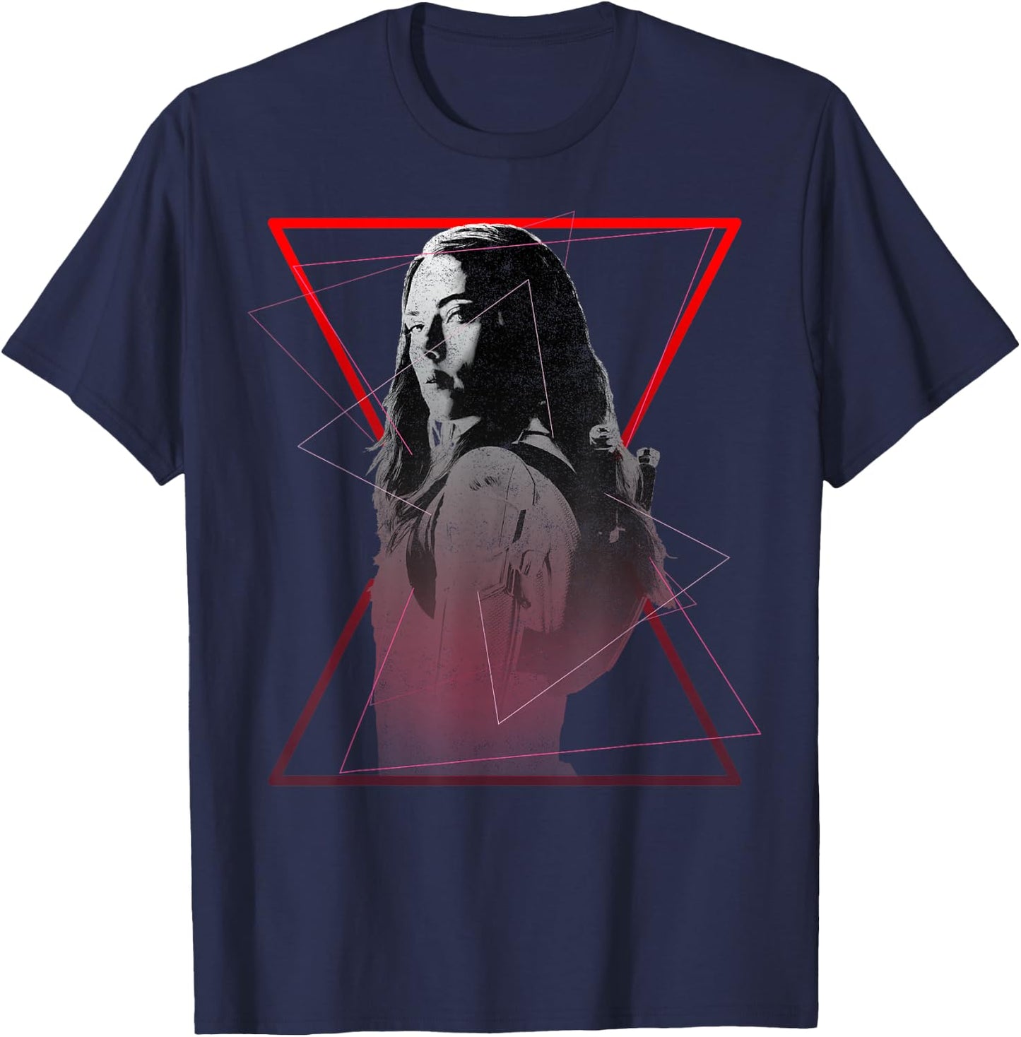 Marvel Black Widow Symbol Portrait T-Shirt - T-Shirt | Navy