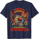 Biker Never Underestimate An Old Man Motorcycle Motocross T-Shirt - T-Shirt | Navy