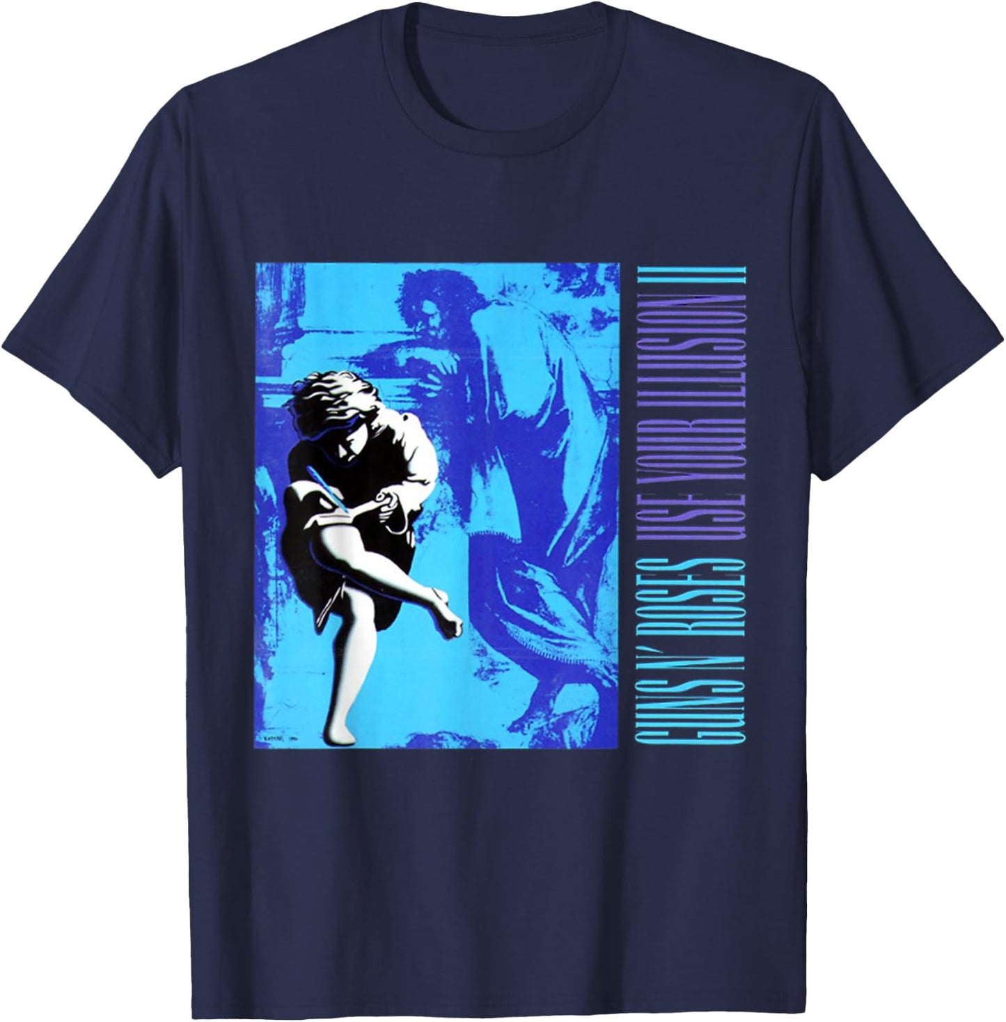 Official Guns N' Roses Use Your Illusion II T-Shirt - T-Shirt | Navy