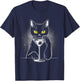 Black Cat Martini - Perfect for Cats and Drink Lovers T-Shirt - T-Shirt | Navy