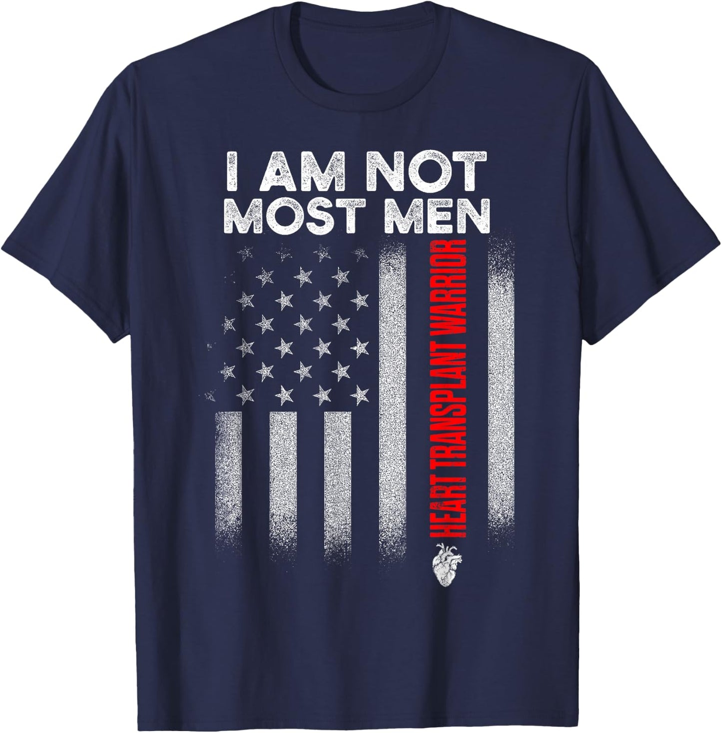 Heart Transplant Recipient America Surgery Survivor T-Shirt - T-Shirt | Navy