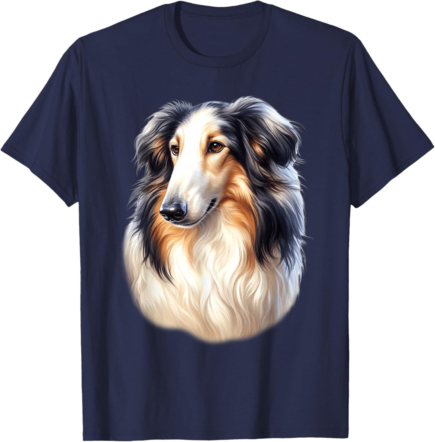 Borzoi Dog T-Shirt - T-Shirt | Navy