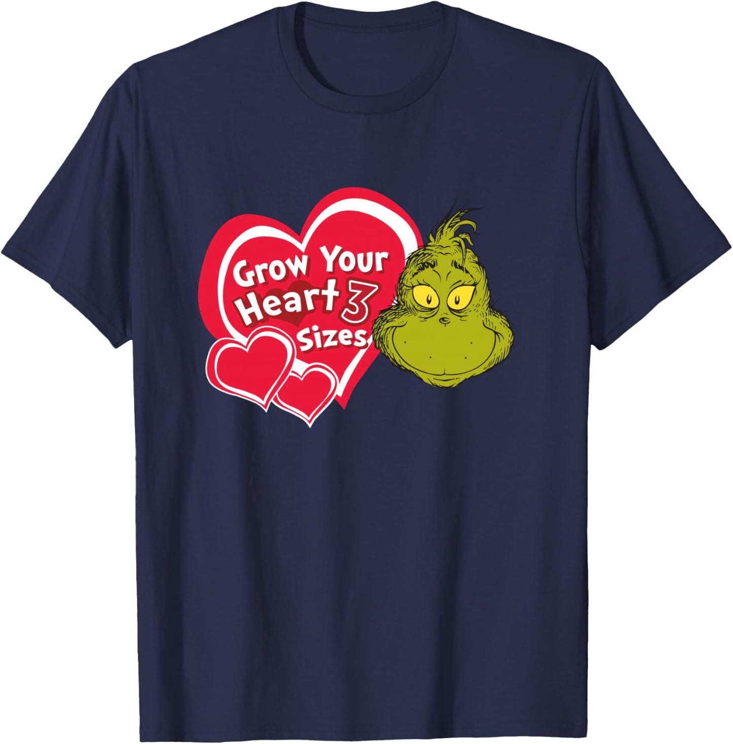 Dr. Seuss Grinch Grow Your Heart T-Shirt - T-Shirt | Navy