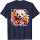Pet Ferret Nature Portrait Artistic Watercolor Ferret Mom T-Shirt - T-Shirt | Navy
