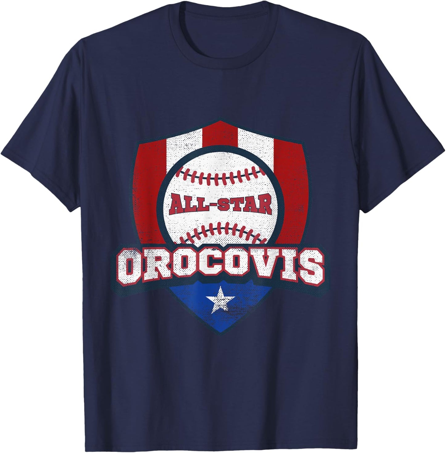 Orocovis Puerto Rico Camisa Puerto Rican World PR Baseball T-Shirt - T-Shirt | Navy