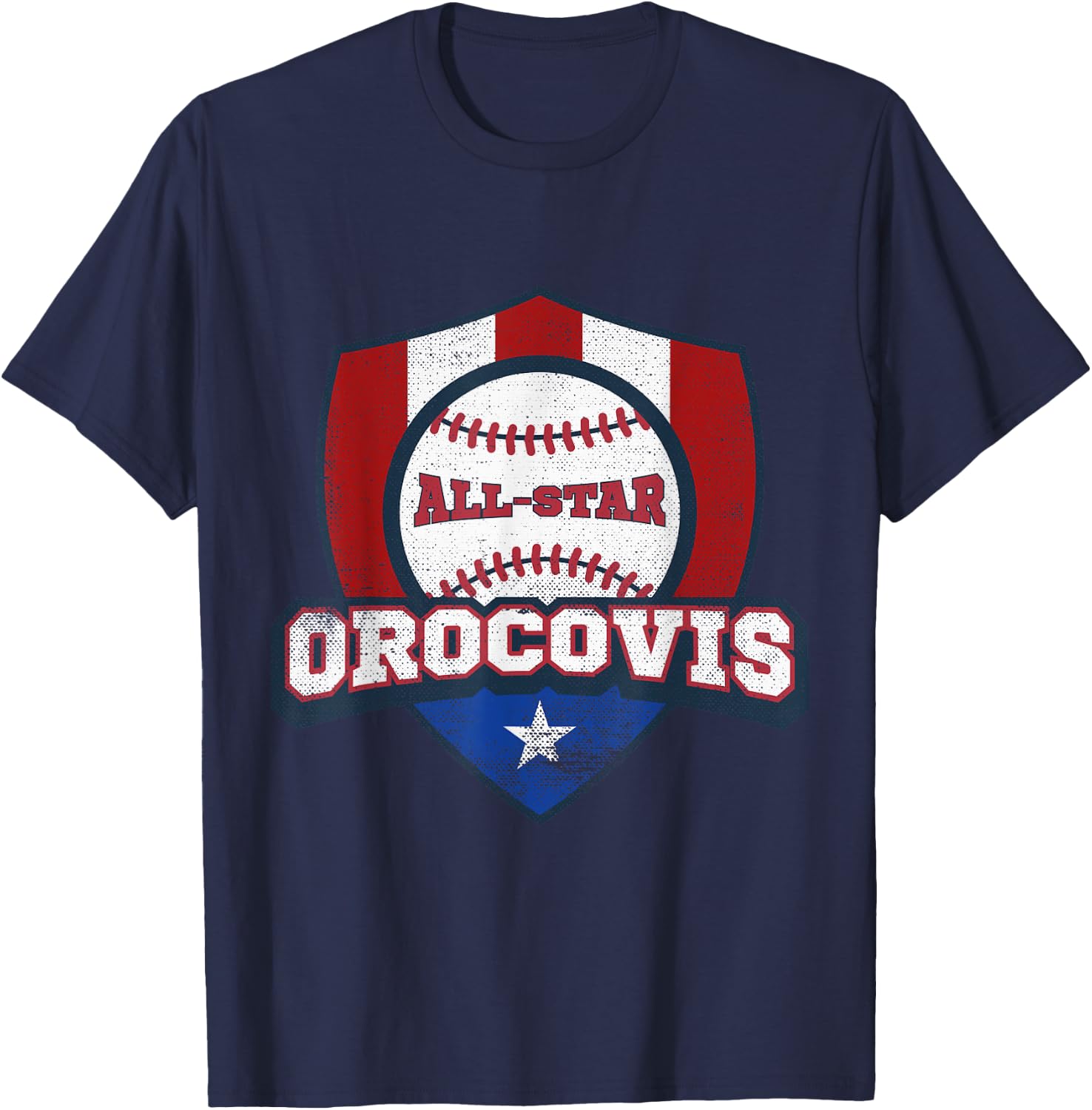 Orocovis Puerto Rico Camisa Puerto Rican World PR Baseball T-Shirt - T-Shirt | Navy