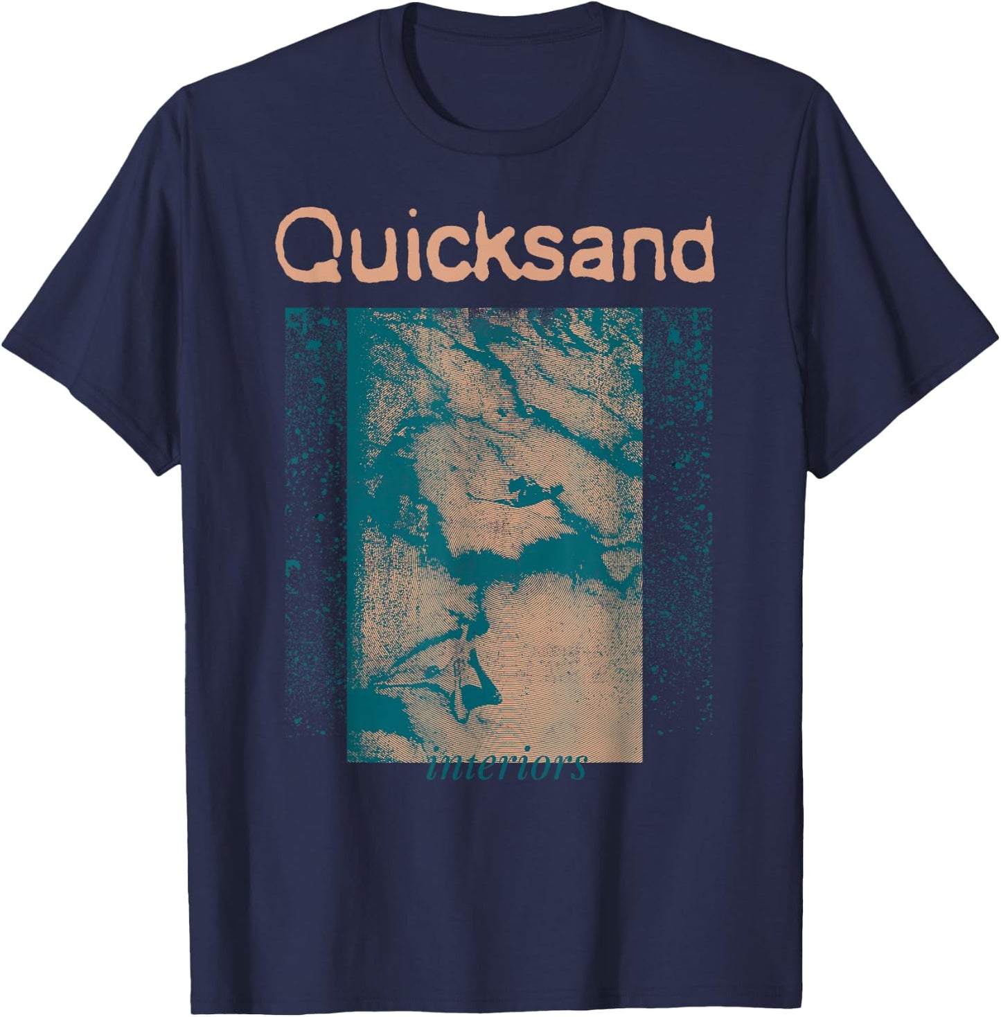 Quicksand - Interiors - Official Merchandise T-Shirt - T-Shirt | Navy