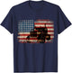 Truck Driver American Flag Trucker Gift Semi Truck T-Shirt - T-Shirt | Navy