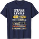 Wrong On So Many Levels Funny Spirit Bubble Level Pun Joke T-Shirt - T-Shirt | Navy