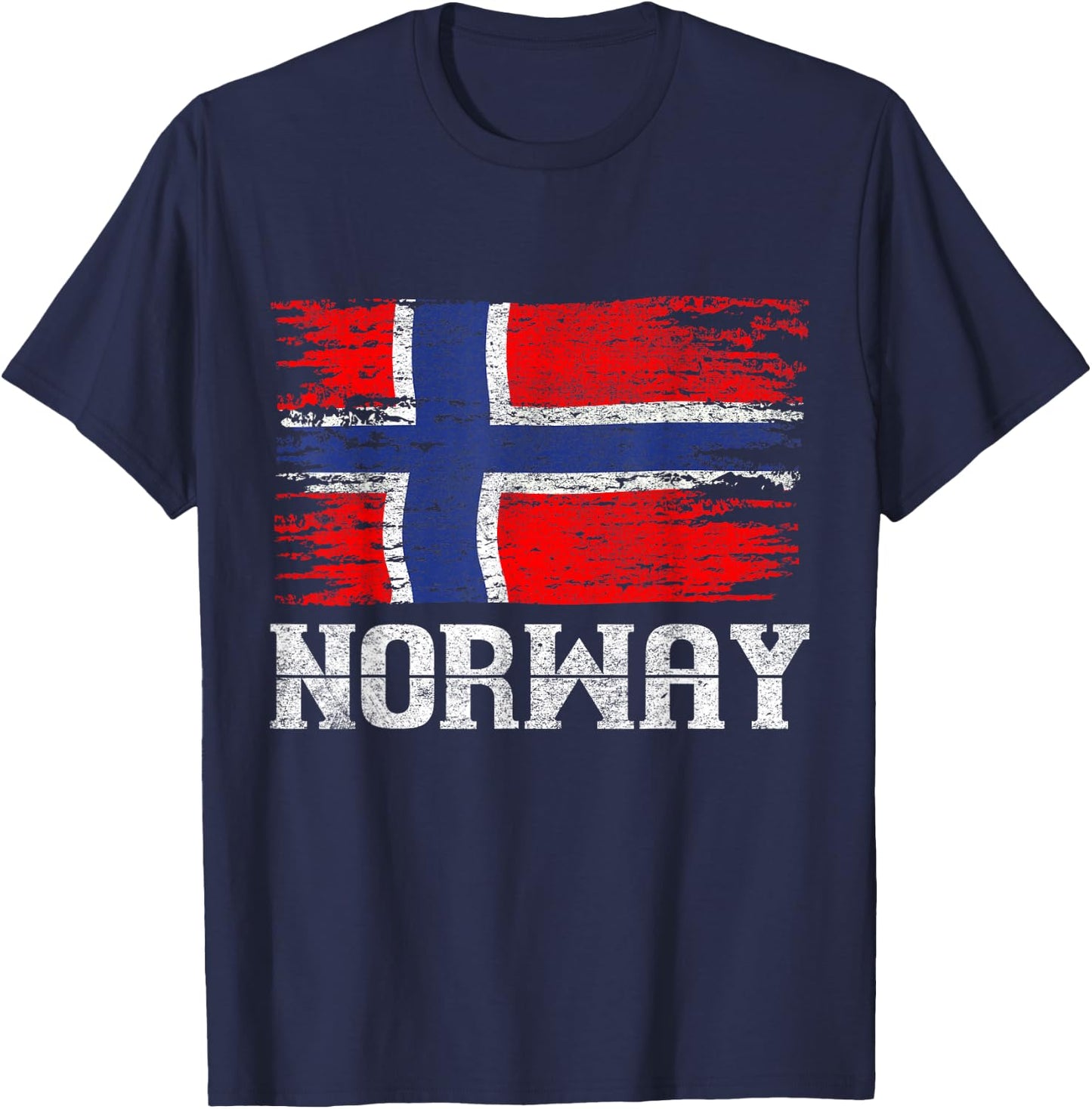 Norway Flag Scandinavia Gift Oslo Norway T-Shirt - T-Shirt | Navy