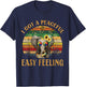 Hippie Peace I Got A Easy Peaceful Feeling Elephant Guitar T-Shirt - T-Shirt | Navy