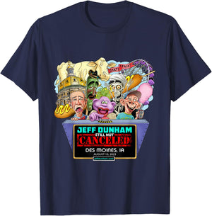 Jeff Dunham Des Moines, IA (2023) T-Shirt - T-Shirt | Navy