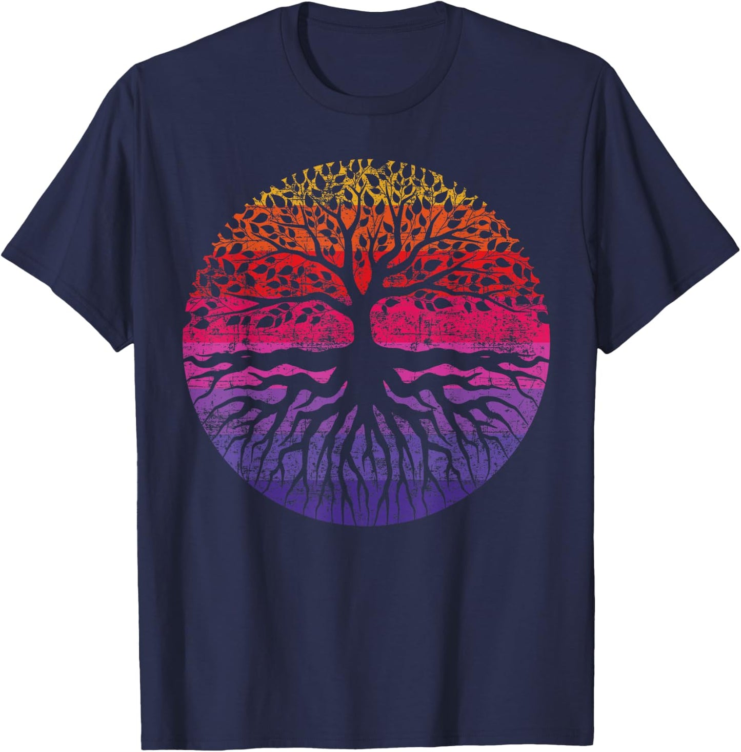 Tree Outdoor Leaves Wildlife Forest Nature T-Shirt - T-Shirt | Navy