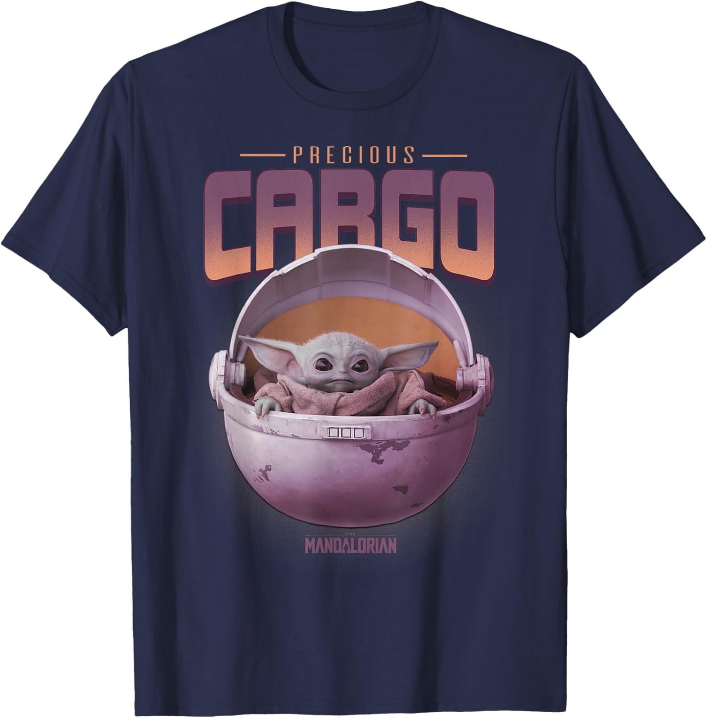 Star Wars The Mandalorian The Child Precious Cargo Purple T-Shirt - T-Shirt | Navy