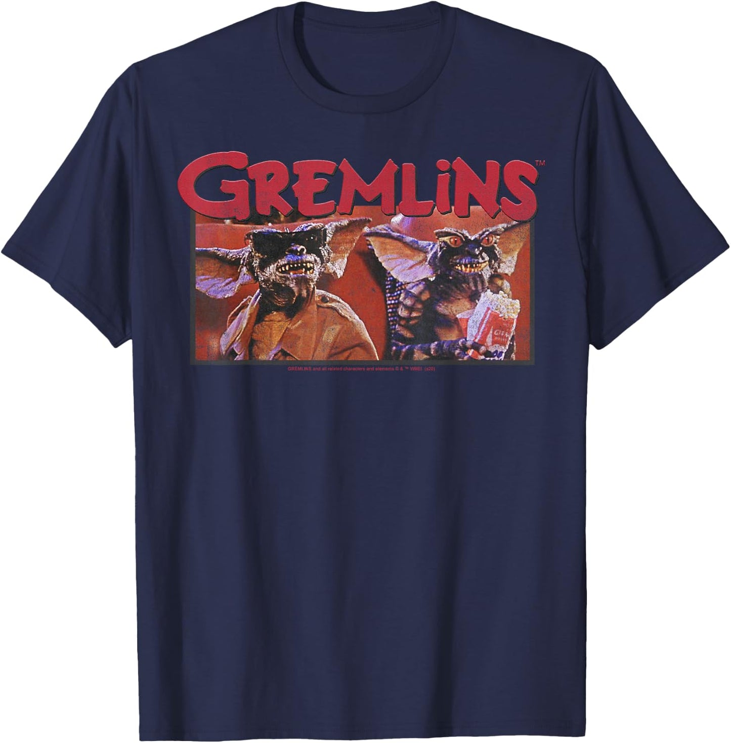 Gremlins at The Movies Portrait T-Shirt - T-Shirt | Navy