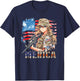 4th Of July Military Anime Girl Patriotic Kid Women US Flag T-Shirt - T-Shirt | Navy