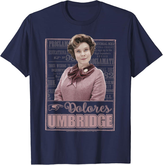 Harry Potter Dolores Umbridge Proclamation Portrait T-Shirt - T-Shirt | Navy