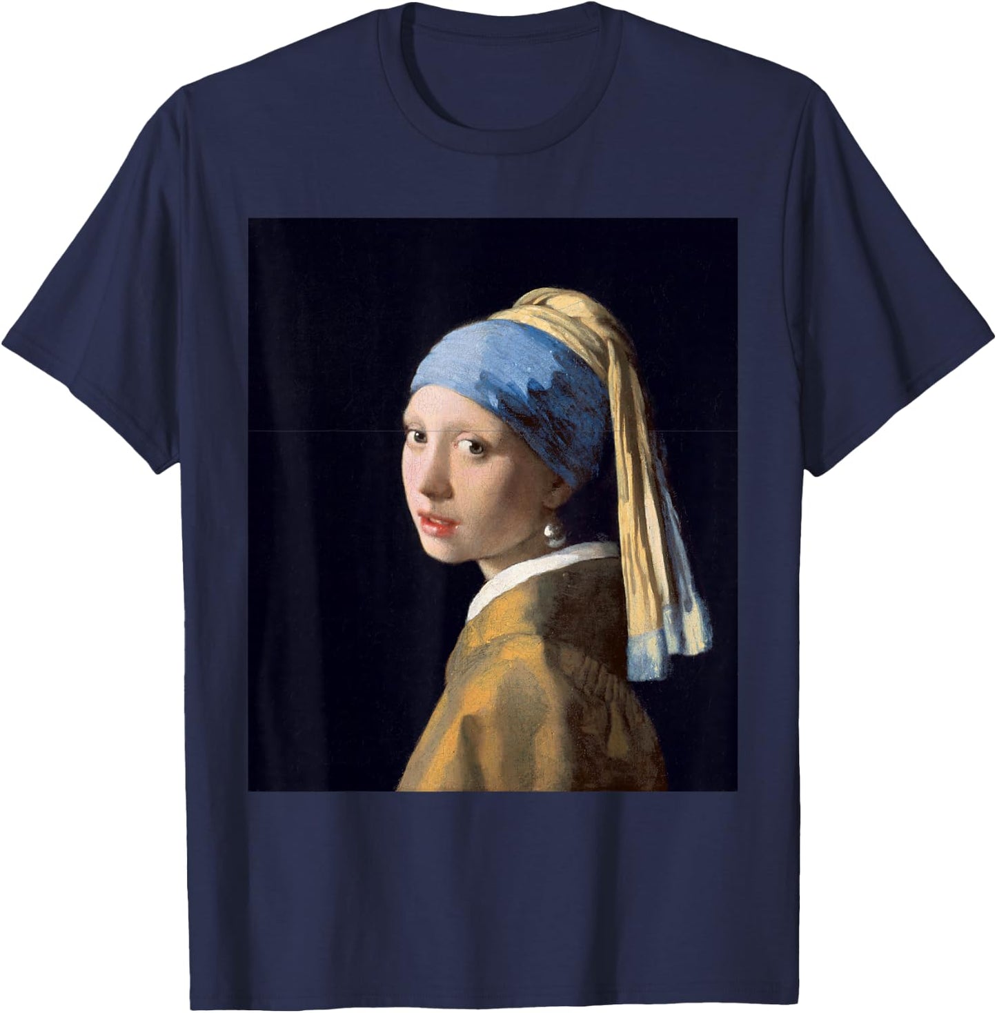 Johannes Vermeer Girl with Pearl Earring T-Shirt - T-Shirt | Navy