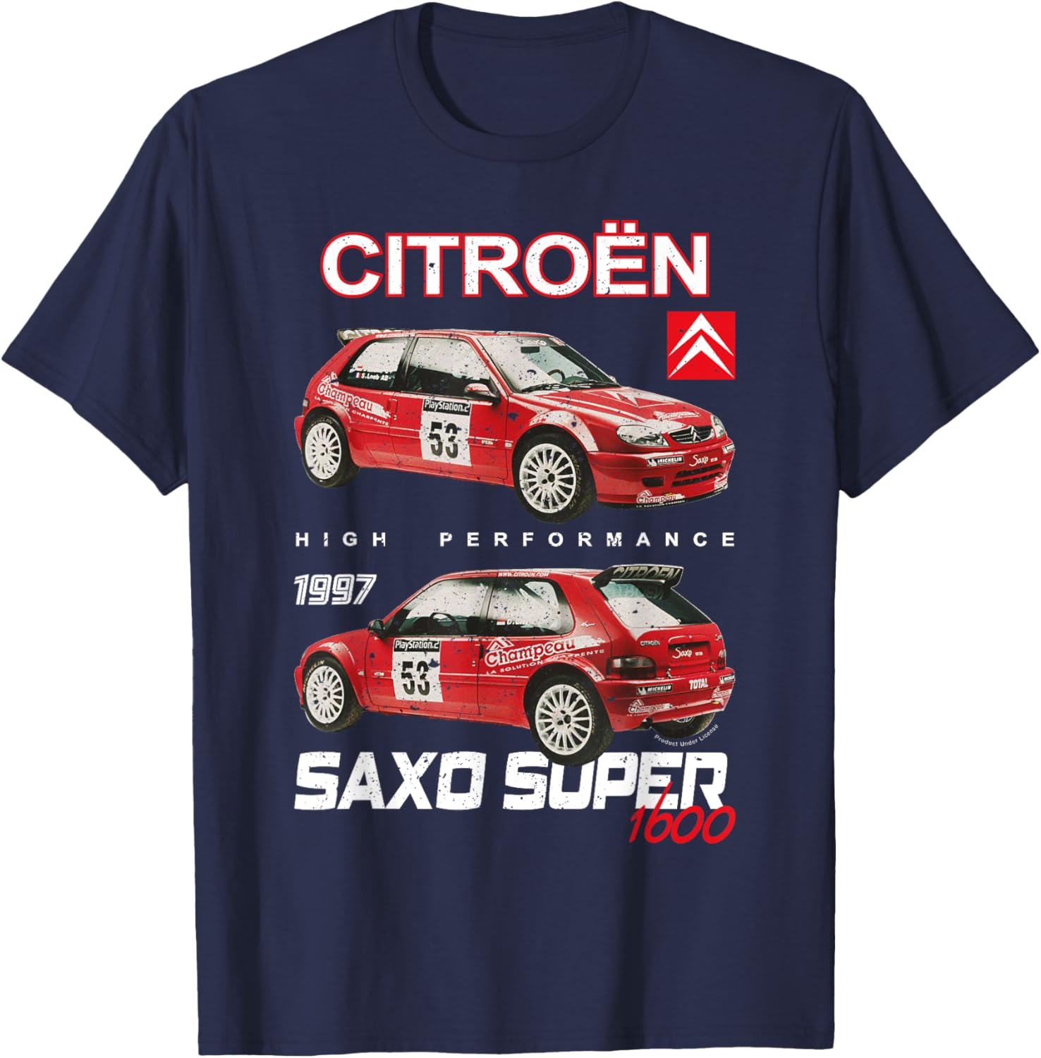 Citroën 1997 Saxo Super 1600 T-Shirt - T-Shirt | Navy