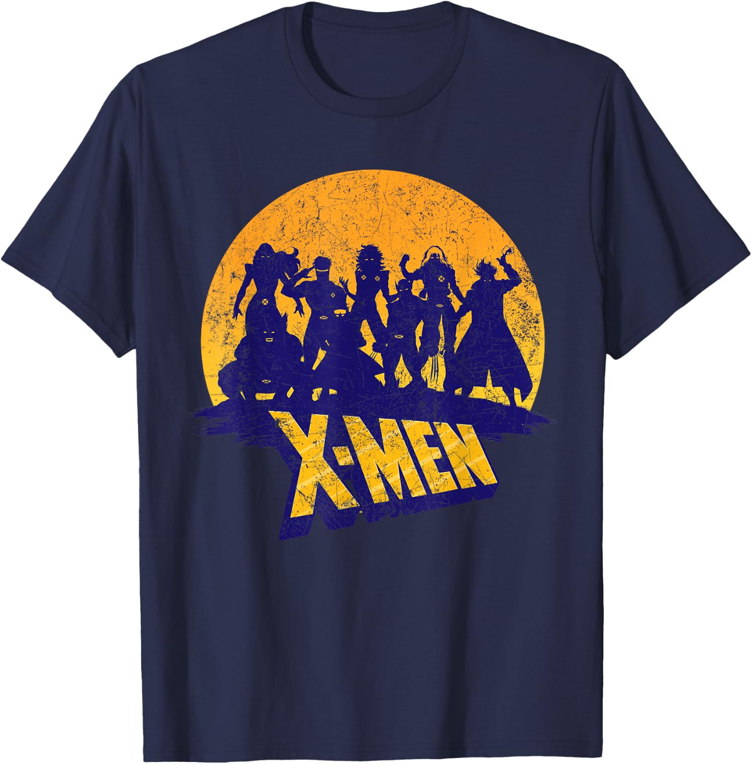 Marvel X-Men Logo and Mutants Classic T-Shirt - T-Shirt | Navy