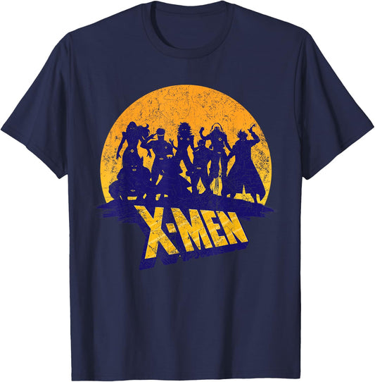 Marvel X-Men Logo and Mutants Classic T-Shirt - T-Shirt | Navy