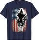 Vintage Buffalo American Flag Bison T-Shirt - T-Shirt | Navy