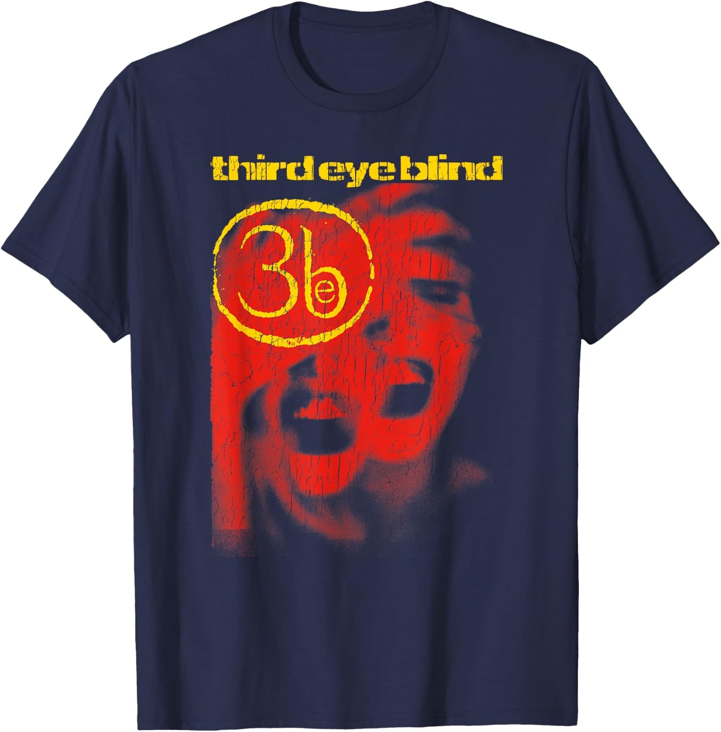 Third Eye Blind Self-Titled Vintage Crackle T-Shirt - T-Shirt | Navy