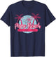 Pismo Beach California Retro Palm Tree Vintage Surf T-Shirt - T-Shirt | Navy