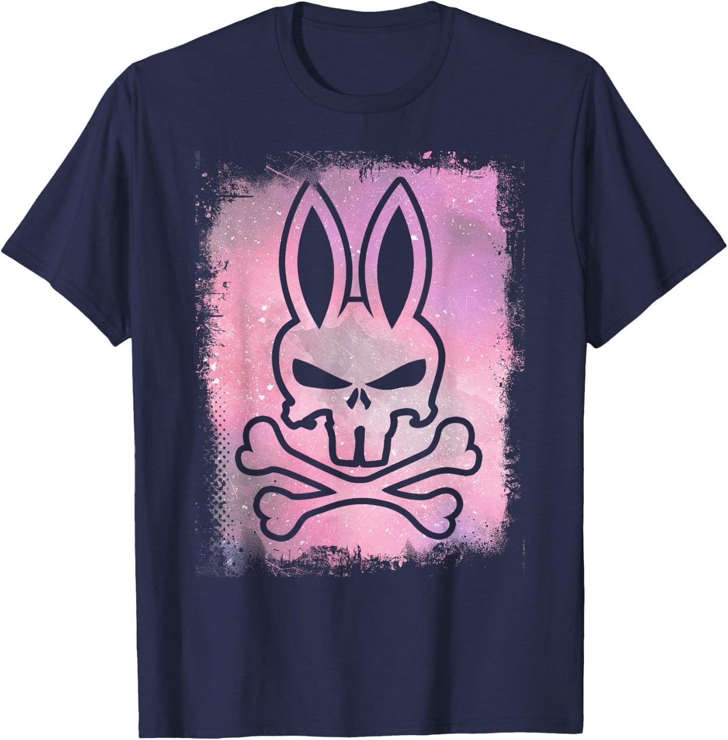Rabbit Skull I Hare Skull Bones Design T-Shirt - T-Shirt | Navy