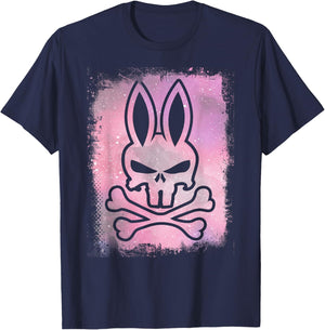 Rabbit Skull I Hare Skull Bones Design T-Shirt - T-Shirt | Navy