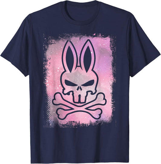 Rabbit Skull I Hare Skull Bones Design T-Shirt - T-Shirt | Navy