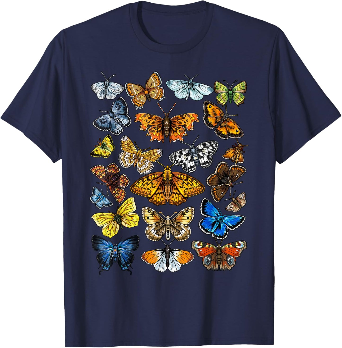 Butterfly Gift Women Kids Butterfly Lover Collection T-Shirt - T-Shirt | Navy