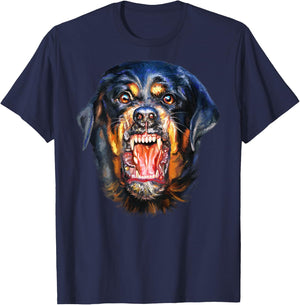 Ferocious Rottweiler Dog T-Shirt - T-Shirt | Navy