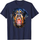 Ferocious Rottweiler Dog T-Shirt - T-Shirt | Navy