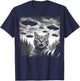 Funny Cat Selfie with UFOs Women Kids T-Shirt - T-Shirt | Navy